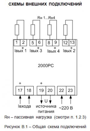 Нормирующий преобразователь - Блок 2000РС (0-5 или 4-20 мА)